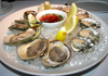 Oysters White Plate Image
